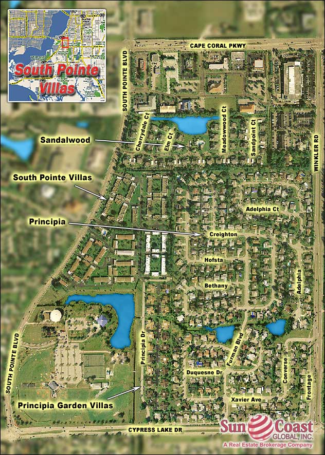 South Pointe Villas Overhead Map